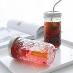 250ml/350ml/500ml Best selling durable using mason jar with lid and straw mason jar bottle