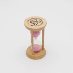 3-5 Minutes Hourglass Sand Timer with Beech Wood Finished Wood Base  Stylish Centerpiece for Home or Office Use