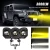 Import 3 Lens Motorcycle Headlight LED Lamp Beads Spot Light Fog Light Auxiliary Headlamp Work Light White Yellow from China