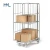 Import 3 sided steel storage metal foldable wire mesh roll cage container trolley from China