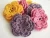Import 30 years experience factory custom hand crochet flowers appliques, doubly layer flower, garment accessory from China