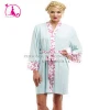 4 Color New women Robes pyjamas women new high quality cotton robe piece lace pajamas sleepwear