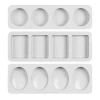 4 Round And Square Oval Soap Molds, Durable And Easy To Fall Off Handmade Soap Silicone Mold