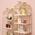 Import 4 tier 5 tiers marble and wooden board gold iron bags and shoe display rack shoes organizer from China