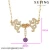 Import 43082 fashion jewellery, Xuping crystal jewellery necklace, wholesale Jewelry Fashion 18K Gold Plated Women Pendant Necklace from China