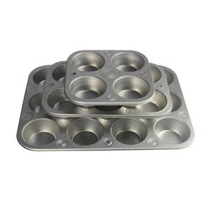4/6/12 Cup cake mould Muffin pan sets, non stick cake baking tray muffin bakeware set