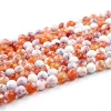 4/6/8/10/12 mm Natural Stone Faceted White Chalcedony Beads Round Loose Beads 15&#39;&#39;Inches For Making Jewelry DIY BraceletS