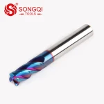 4F solid Carbided Corner Radius End mills 2F rad mills Carbide bull mill on CNC machine quick cutting ball nose milling cutter