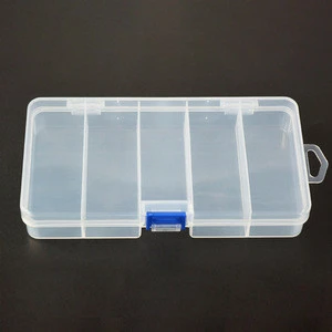 5 Compartments Bait Lure Hooks Storage Case Plastic Fishing Lure Tool Box Fishing Tackle Boxes
