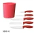 Import 5 pcs colored plastic handle knife set from China