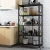 Import 5 tiers metal Height Installation-free mobile storage rack shelf  for living room and kitchen from China