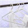 5pcs Random Color Clothes Hanger, Plastic Pearl Beaded Clothes Dress Coat Hangers