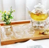 600ml Heat Resistant high borosilicate glass tea set water pot pitcher with filter