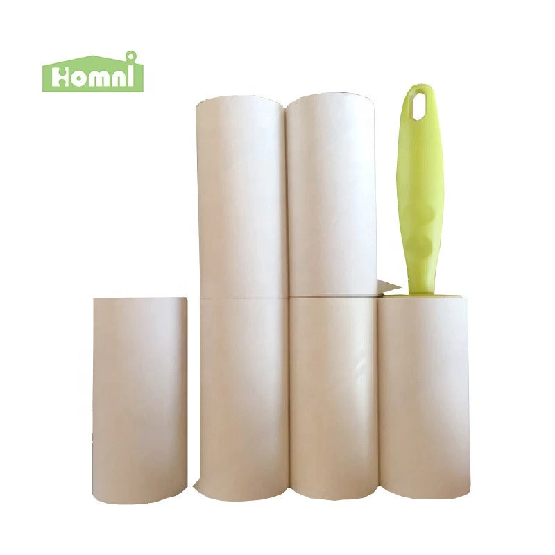 600sheets 10 pcs Sticky paper roll + 2 handle Family set lint roller  clean up Sheets clothes