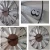 Import 60cm Country Style Arabic Numerals Distressed Windmill Large Metal Wall Clock from China