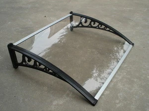 60x80cm ABS bracket outdoor canopy polycarbonate aluminum Rain/sun Window Awning