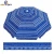 Import 6.5 Ft Outdoor Big Beach Umbrella Sun Shelter with Tilt Air Vent and Carry Bag UPF 50+ Navy Blue from China