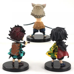 6pcs/set Jewelry Aniem Demon Slayer Kimetsu No Yaiba PVC Action Figure Toy