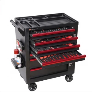 7 drawers tool cabinet trolley with side door caster and side tray tool cabinet trolley with hang tool sets