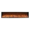 79&quot; wall insert electric fire remote control black color Linear wall mounted electric fireplace