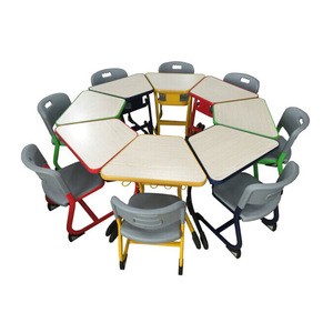 8 Seaters Primary School Furniture Desk and Chair Set