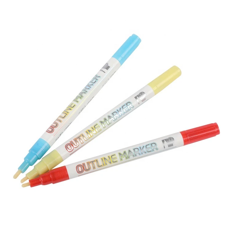8/12 colors set Premium Acrylic Paint Write pens Marker Pens Colorful on Stones Glass Drawing Pen School Office Supplies