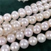 9-10mm Round Shaped White Color Freshwater Pearl Strong Light  Pearl Necklace