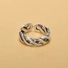 925 Sterling Silver Open Rings For Women Original Handmade Sterling Silver Winding Twist Hollow Rings Jewelry