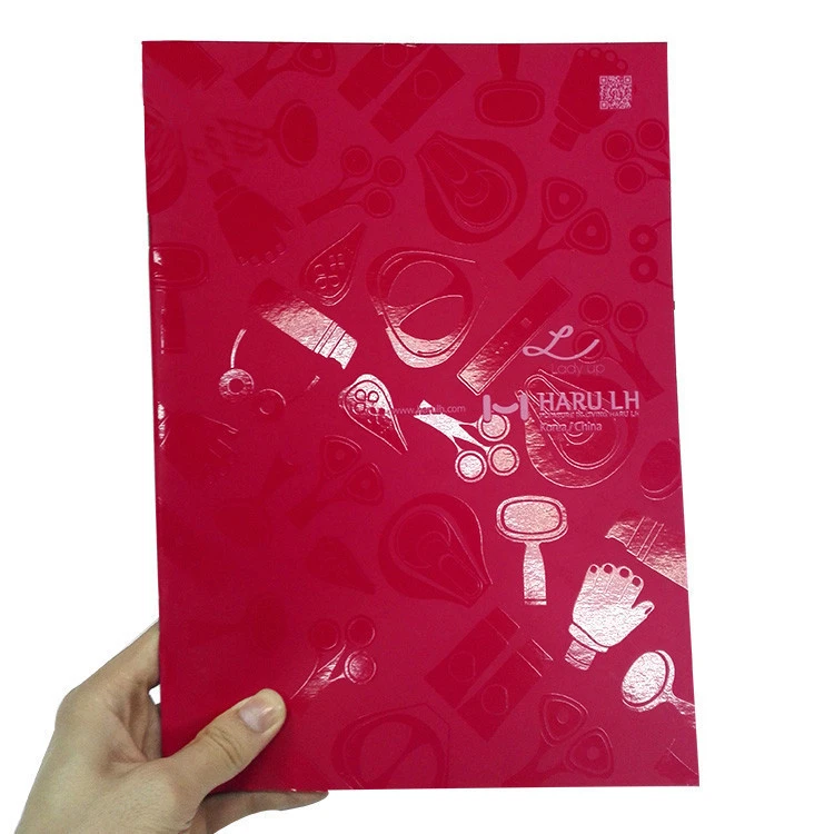 A4 size cheap price red spot uv saddle stitch binding beauty apparatus softcover catalogue / brochure / magazine book printing
