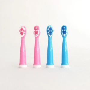 ABS Food Grade Material Soft Bristle Wholesale Musical Cartoon Sonic Kids Electrical Replacement Toothbrush Heads For Children