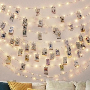 Aerwo Home Decoration Waterproof 100 LED DIY Photo String Lights With Clips For Wedding Party
