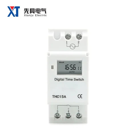 AHC-15 Customization Factory Sale Rail Type Multifunctional Programmable Weekly Timer Digital LCD Power Time Switch