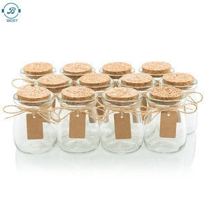 Airtight Herb Food Storage Jar With Rubber Seal wooden Lid , glass jar storage