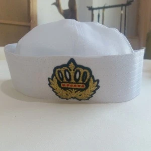 Akuma-0036 White Sailor Hat Adult Costume Party Hats captain hat
