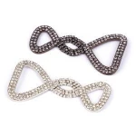 Alloy Zinc Metal Rhinestone Shoe Ornaments Chain Shoe Buckles Shoes Accessories