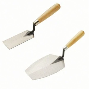 Aluminum root construction tools plastering trowel with wooden handle masonry trowel for painting