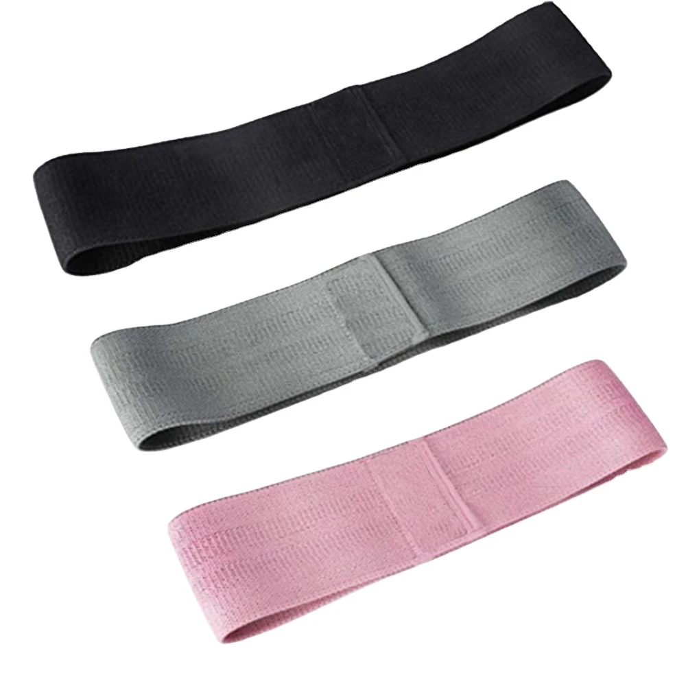 Amazon hot sale Elastic Non-Rolling Thick Latex Loop Fabric Hip Circles Resistance Band Set