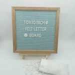 Amazon Hot Sale Oak Frame solid Wood Felt Letter Board 10 x10 Inch With 460 Pre-cut White Letters, Symbols and Stands