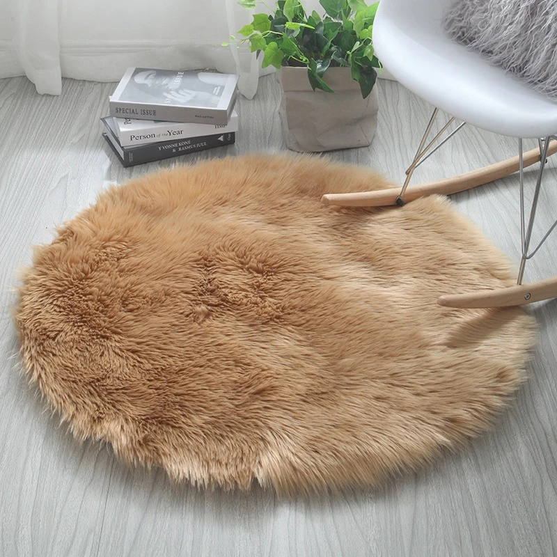 Amazon Hot Selling Decoration Faux Fur Rugs Bedroom Fur Rug Sheepskin