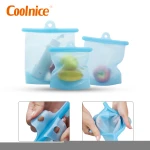 Amazon Preservation Fruits Vegetables Food Fresh Container Set Leak-proof Seal Reusable Silicone Food Storage Bags