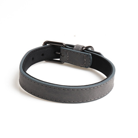 Amigo High Quality Classic Double Layer luxury waterproof adjustable padded metal buckle PU leather pet dog collar