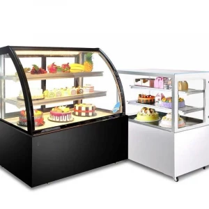 Anti-icing blocked ice cream display counter cake display fridge small cake display chiller With Sliding Glass Door