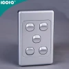 AS310-V 5 gang 2 way changeover power high quality modern wall light switch
