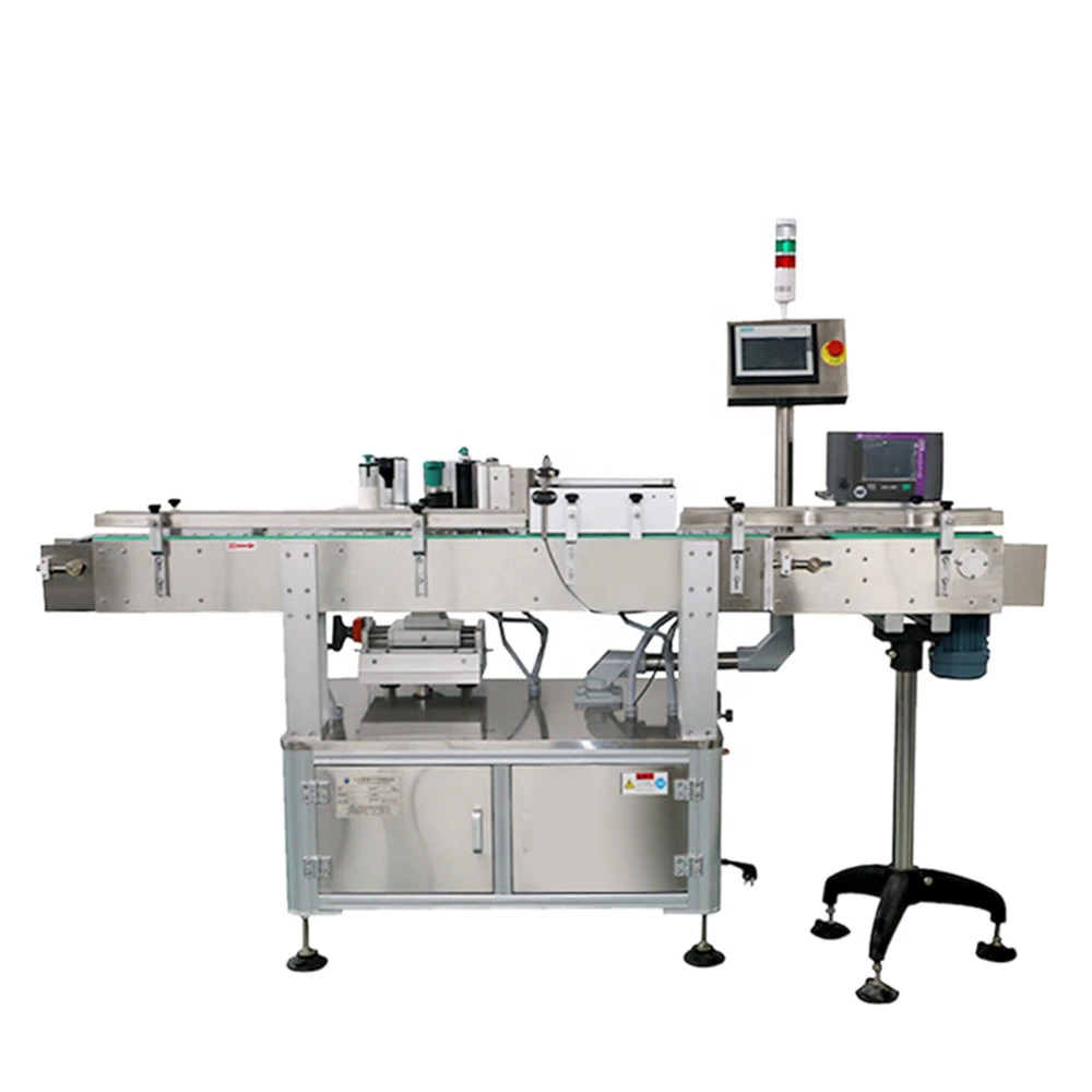 Automatic sticker labeling machine for round cans