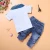 Import Baby Boy Clothes Casual T-Shirt+Scarf+Jeans 3pc Baby Clothing Set Summer Child Kids Costume For Boys 2021 Toddler Boys Clothes from China