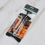 BBQ Marinade Injector Kit/Turkey Injector Syringe/ Meat Needle Manual Meat Injector Marinade Kit