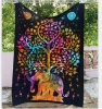BeddingOutlet Elephant Tapestry Colored Printed Decorative Mandala Tapestry Indian 130cmx150cm 150cmx210cm Boho Wall Carpet