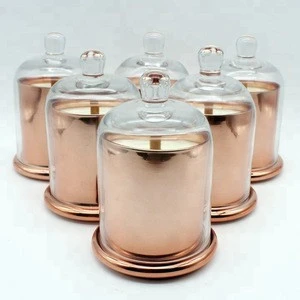 Bell Jar Glass Dome Cover Scented Soy Wax Candle For Decoration