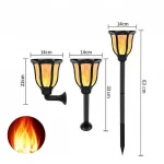 Best Quality 96 LEDS Solar Led Landscape Flame Light Outdoor Waterproof IP65 Garden Lighting CE RoHs Solar Lights for Lawn