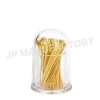Best sell Acrylic Round Toothpick holder with lid for canteen